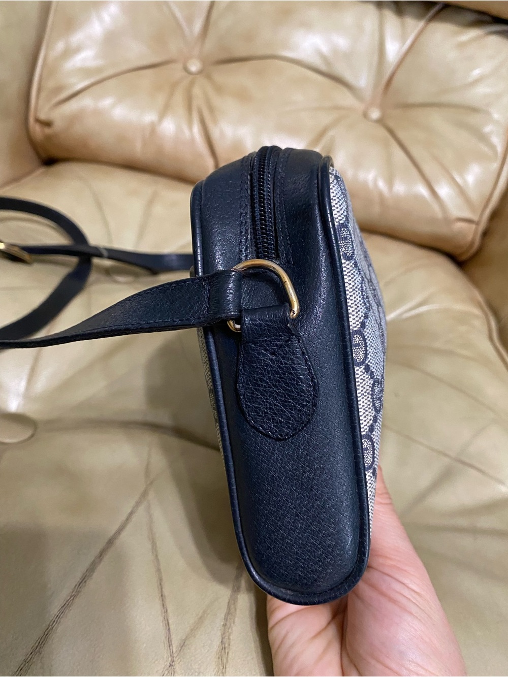 Gucci Vintage Crossbody Small Bag GG Web Stripe Authentic - Picture 12 of 16